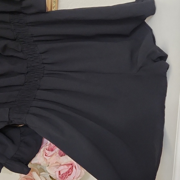 Off-Shoulder Black Romper XL Summer Vacation Cruise Party Spring - Picture 7 of 9